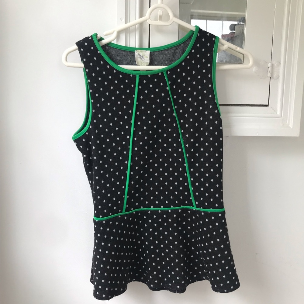 Anthropologie sleeveless polka dot too